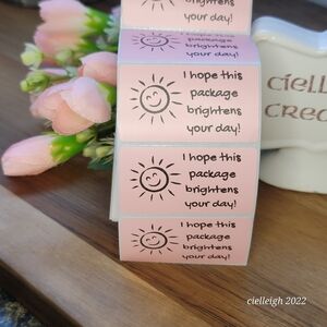 I Hope This Package Brightens Your Day Packaging Stickers Labels
